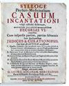 MERCKLIN, GEORG ABRAHAM. Sylloge physico-medicinalium casuum incantationi vulgo adscribi solitorum.  1698